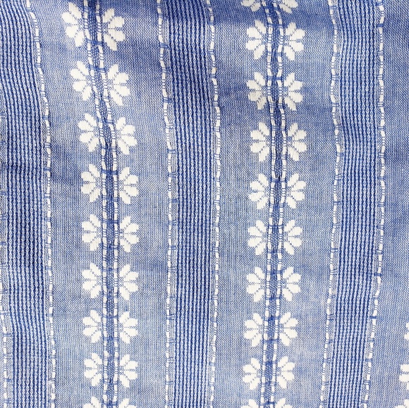 NWT Anthropologie One Shoulder Chambray Ruffle - Picture 3 of 8